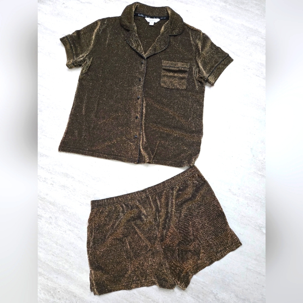 Nicole Miller Metalic Pajama Set